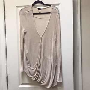 Cream Free People sweater tunic